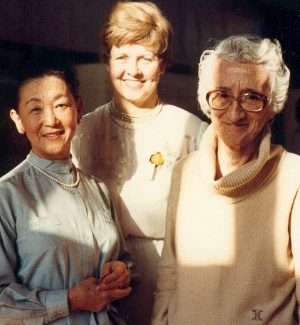 Left to right: Ruth Yamada, Betty-June Bilkey, and Marjorie Pigott