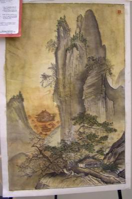 Landscape by Helen Devereux based on a Sesshu painting