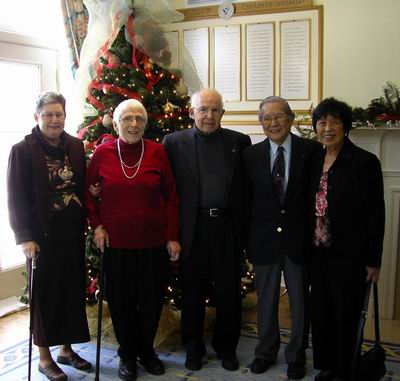 Left-to-right: Connie Bist, Elma LaForce and husband, Terry and Koto Adachi